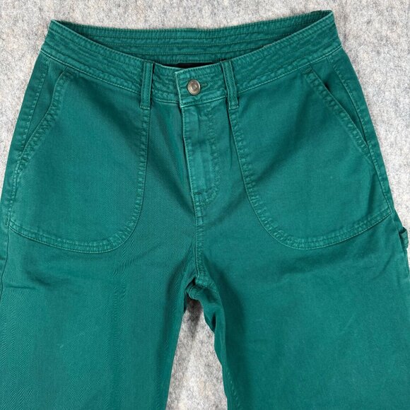 Prana Green Sancho Pant Green Size 6 Organic Cotton Stretch - Picture 3 of 11